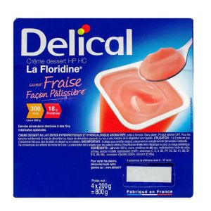 Delical Cr La Flor Fraise Pat 4x200g