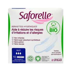 Saforelle Serviettes Nuit 10