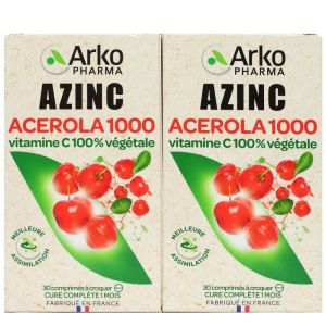 Azinc Vegetal Acerola 1000 Lot De 2