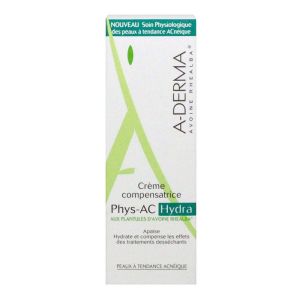 A-DERMA Phys-AC HYDRA Crème compensatrice - Peaux à tendance acnéique - Visage - 40ml