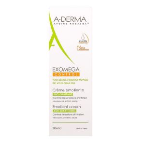 A-DERMA EXOMEGA CONTROL Crème émolliente Cosmétique stérile - Peaux sujettes à l'eczéma atopique - V