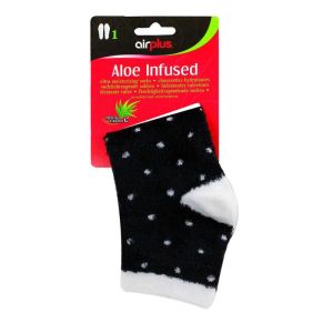 Airplus Chaussette Ptit Gri Nr Coeur Blc