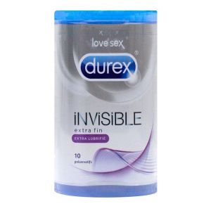 Durex Invisible Extra Lubr Preserv10