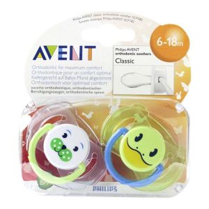 Avent Sucet Silicone Lapin 6-18m Lot 2