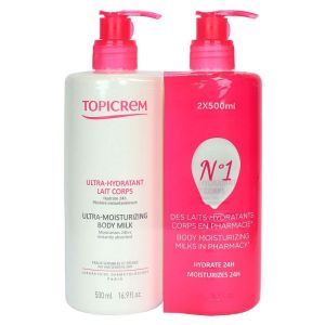 Topicrem Corps Ultra Hydratant Duo 500 X2