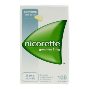 Nicorette 2mg S/suc Gom Bt105