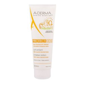 A-DERMA PROTECT Lait enfant SPF 50+ - Peaux fragiles au soleil - Visage et corps - 250ml