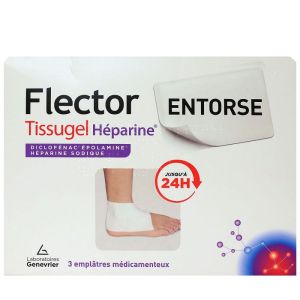 Flector tissugel héparine Entorse - 3 emplâtres
