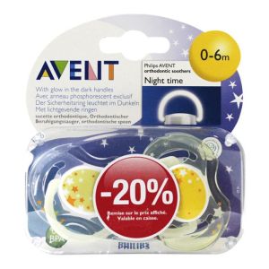 Avent Sucete Silicone Nuit 0-6mois /2