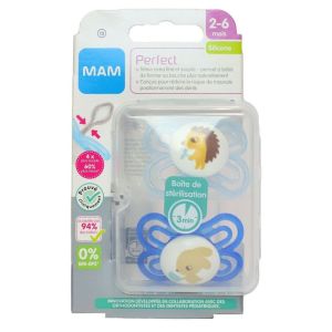 Mam Sucett Perf 0-6+m Decor Sil X2