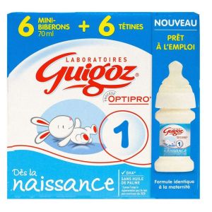 Guigoz 1 Mini-biberons 6x70ml