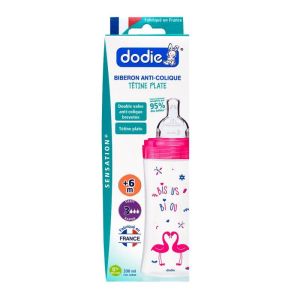 Dodie Bib Sensation+ 330ml Fushia Cygnes