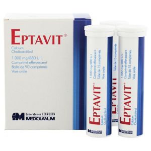 Eptavit 1000mg/880ui C.effv 90