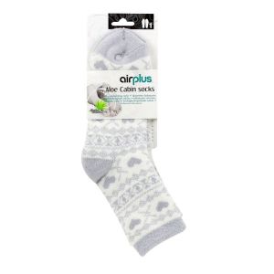 Airplus Chaussette Gde Coeurs Gris