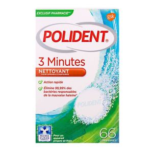 Polident Nettoyant 3 Mn 66cp
