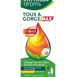 Phytosunaroms Siop toux et gorge Max - toux sèche et grasse - goût citron - 120 mL