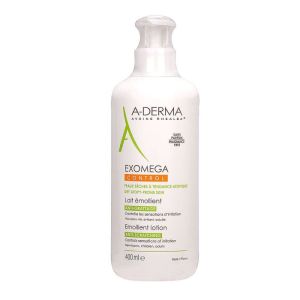 A-DERMA EXOMEGA CONTROL Lait émollient - Peaux sujettes à l'eczéma atopique - Visage et corps - 400m