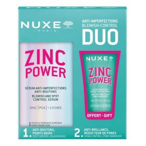Nuxe Zinc Power Sérum 30 mL + Fluide matifiant 15 mL