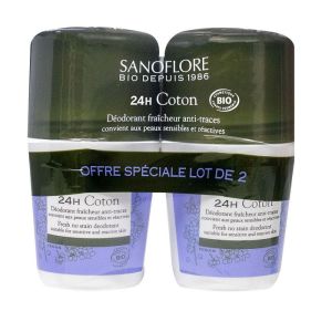 Sanf Deo 24H Coton 2X50Ml