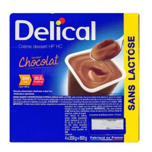 Delical Cr Dess Ss Lact Chocolat 4x200g
