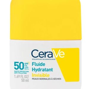 CeraVe Fluide Hydratant Invisible spf50+ peaux normales à sèches - 50 mL