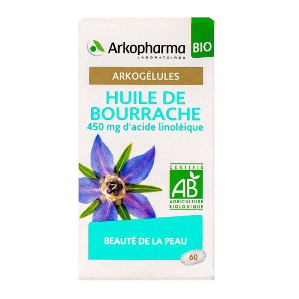 Arkogelules Huile Bourrache Bio 60caps