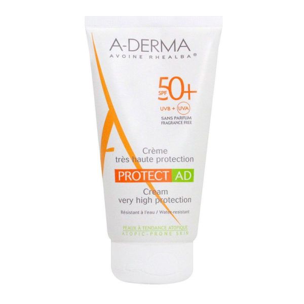 A-DERMA PROTECT-AD Crème SPF 50+ - Peaux fragiles au soleil - Visage et corps - 150ml