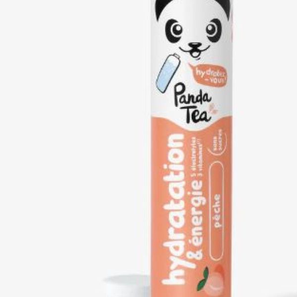 Panda tea Hydratation & Energie - Pêche - 20 pastilles
