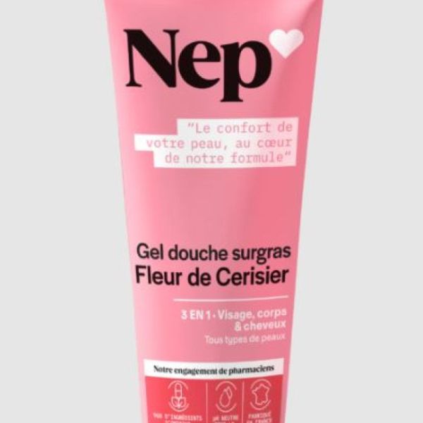 NEP Gel douche surgras visage corps cheveux Fleur de Cerisier 200 mL