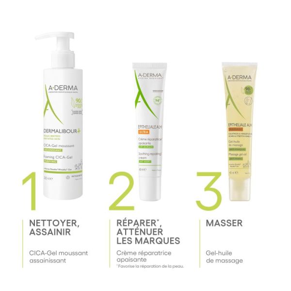 A-DERMA - EPITHELIALE A.H MASSAGE GEL-HUILE DE MASSAGE ANTI-MARQUES 100mL