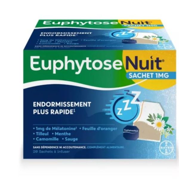 Euphytose Nuit Infusions Boite 20 sachets