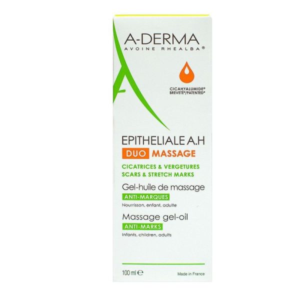 A-DERMA EPITHELIALE DUO MASSAGE Gel huile de massage - Cicatrices et vergetures - Peaux fragilisées 