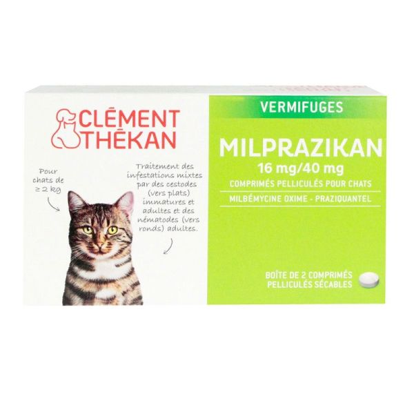 Milprazikan 16mg/40mg chat 2kg et plus bte 2