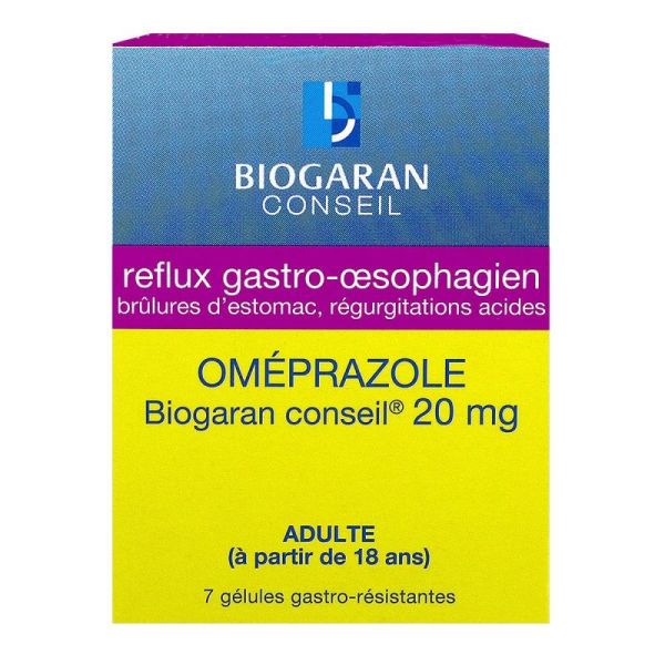 Omeprazole Conseil Biog 20mg Gel7