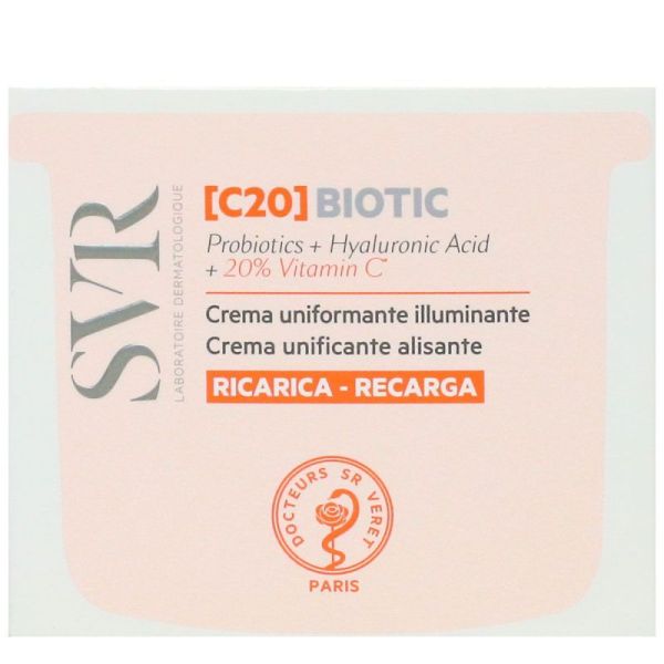 SVR [C2O]Biotic Crème uniformisante lissante - RECHARGE Pot 50 mL