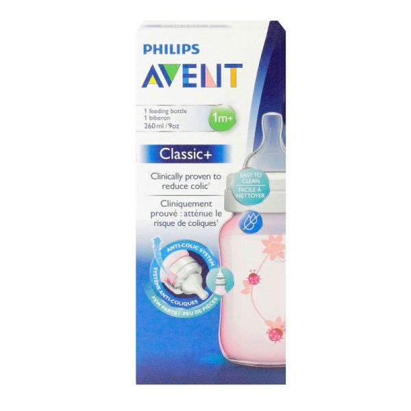 Avent Bib Classic + Rose Decore 260ml