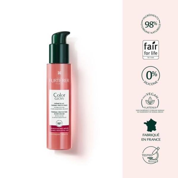 René Furterer Crème Éclat Thermo-Protectrice - Soin hydratant brillance cheveux colorés - COLOR GLOW