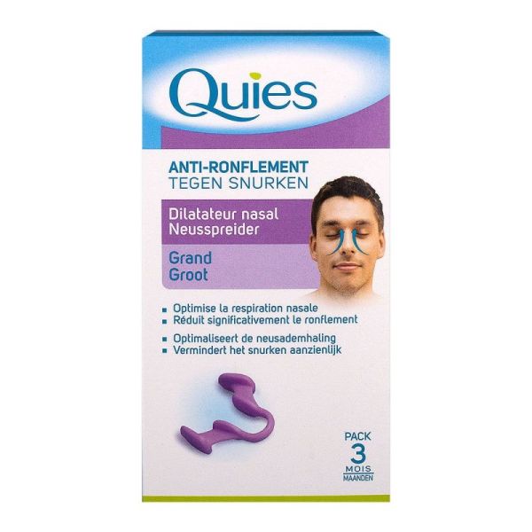 Bi-pack anti-ronflement Quies. Confort respiratoire