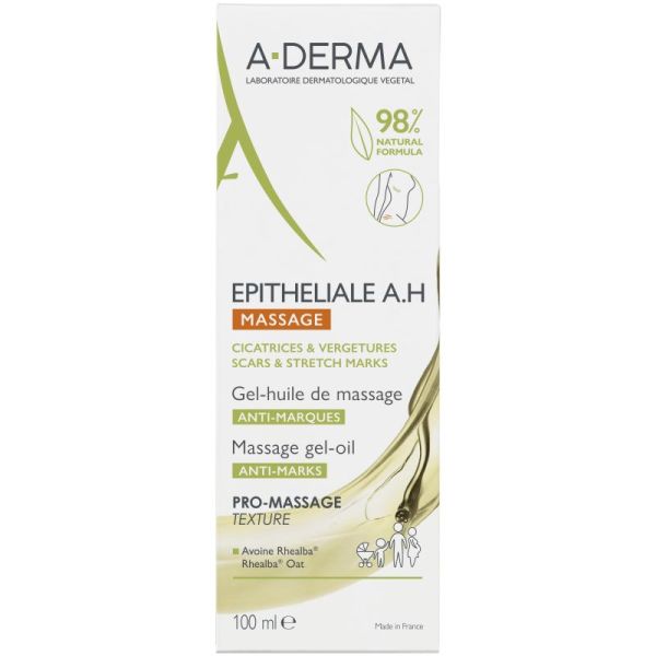 A-DERMA - EPITHELIALE A.H MASSAGE GEL-HUILE DE MASSAGE ANTI-MARQUES 100mL
