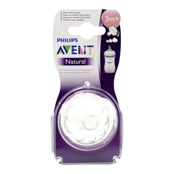 Avent Tetine Natural Debit Variable X2