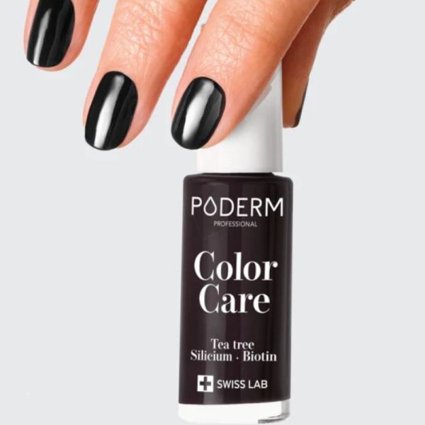 Poderm Vernis à ongles Tea Trea Color Care Noir 8Ml