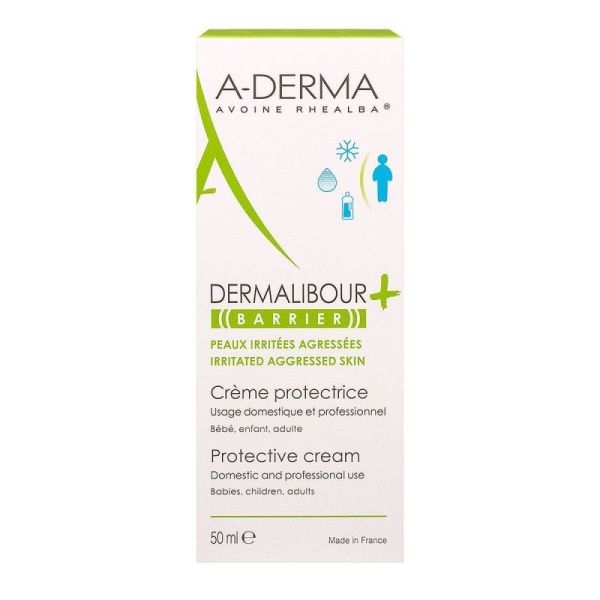 A-DERMA DERMALIBOUR+ Barrier Crème isolante - Peaux irritées agressées - Visage, main, corps et zone