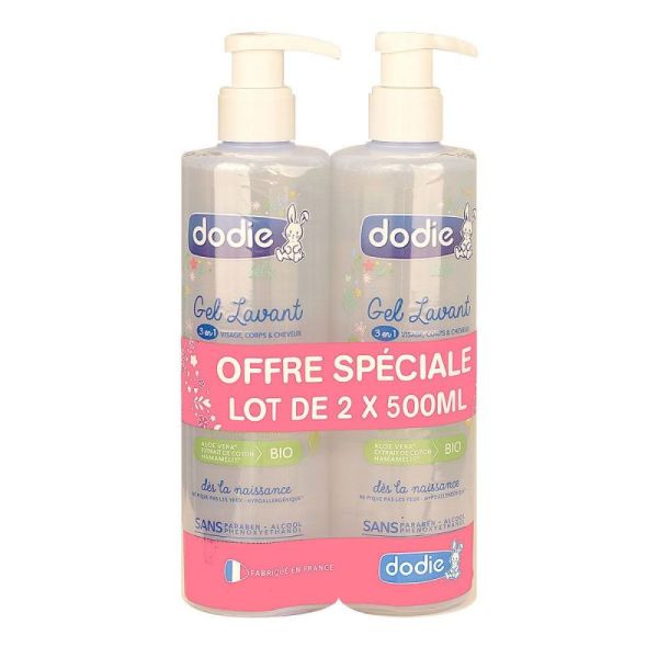 Dodie Gel Lavant 3en1 2x500ml