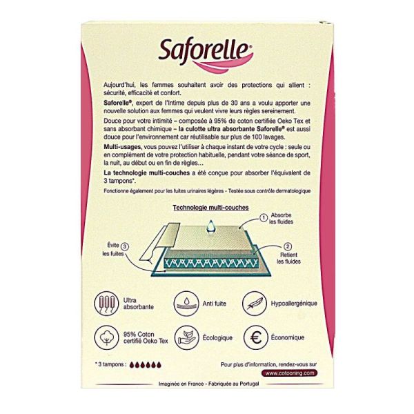 Saforelle Culot Pr Regles Absorb Noi L 1