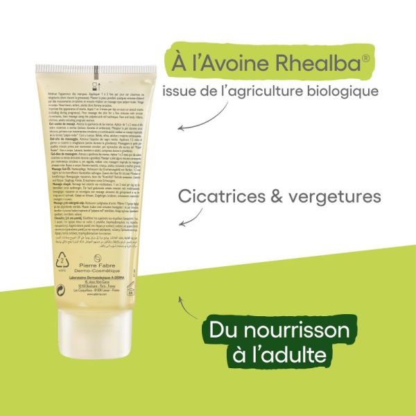 A-DERMA - EPITHELIALE A.H MASSAGE GEL-HUILE DE MASSAGE ANTI-MARQUES 100mL