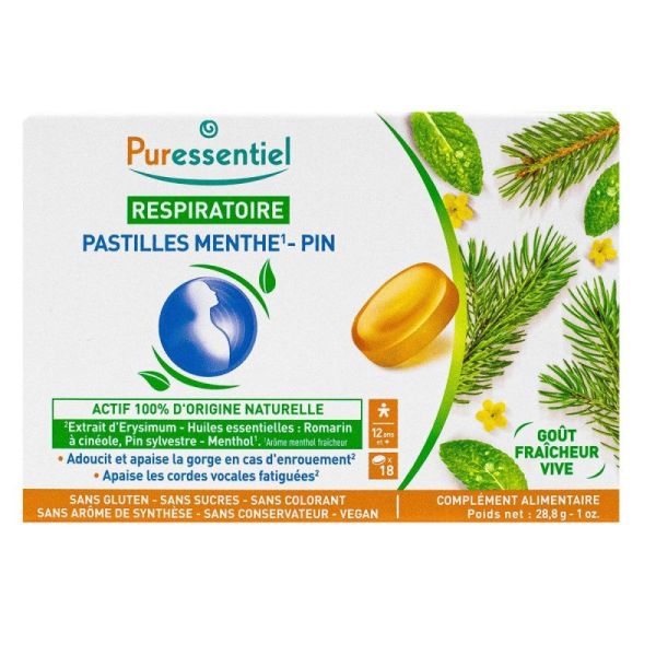 Puress Respi Pastille Menthe Pin