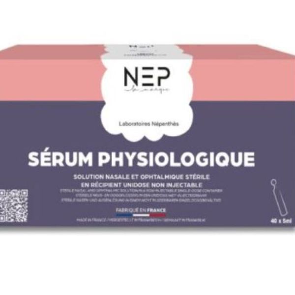 NEP Serum physiologique 40 unidoses de 5 mL