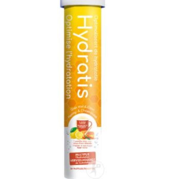 Hydratis Arôme Miel Citron - A boire chaud - 20 pastilles