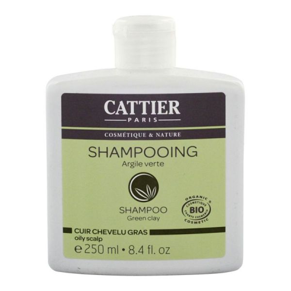 Cattier Shampoing Cheveux gras à l'Argile Verte 250 mL