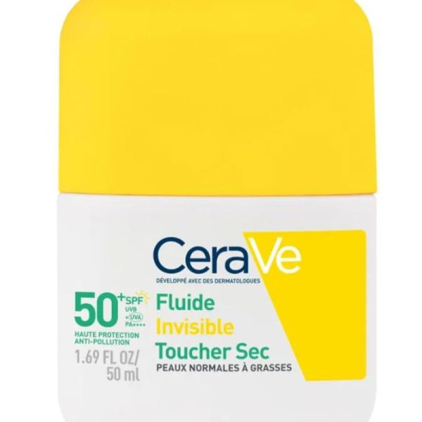 CeraVe Fluide Invisible spf50+ Peaux normales à grasses - 50 mL